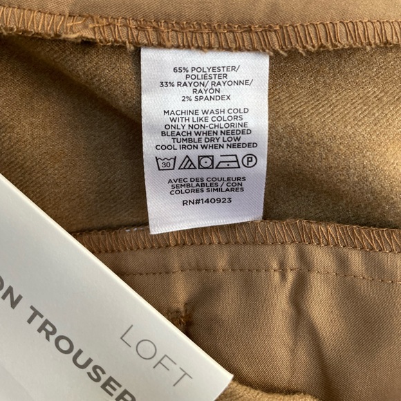 LOFT Peyton Wide Leg Trouser Pants in Heathered Brushed Flannel Size 8 NWT - Picture 13 of 13